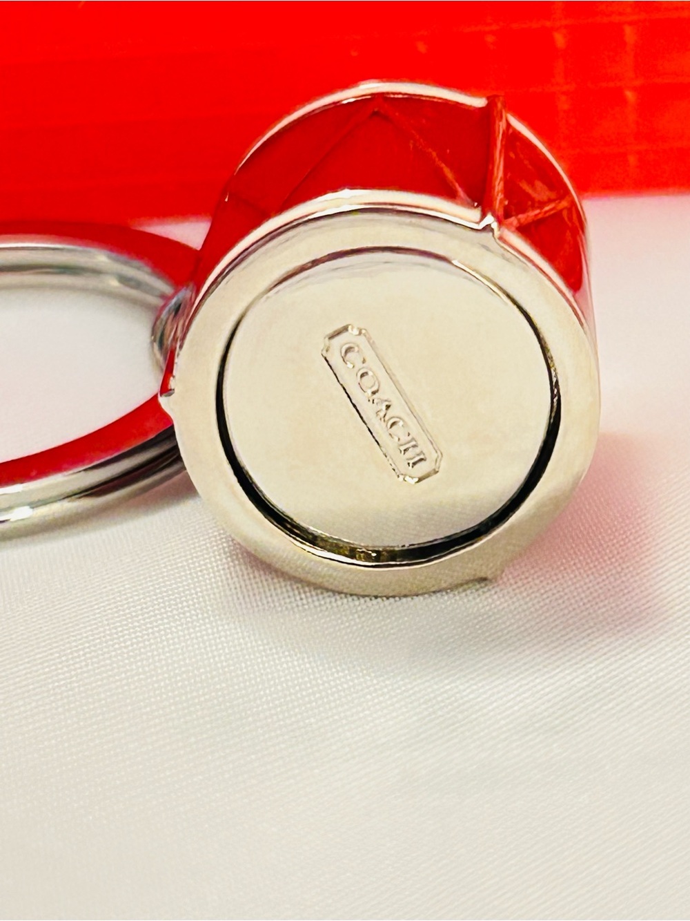 EXTREMELY RARE Coach Y2K Red Drum Keychain/ Bag Charm - Picture 10 of 16